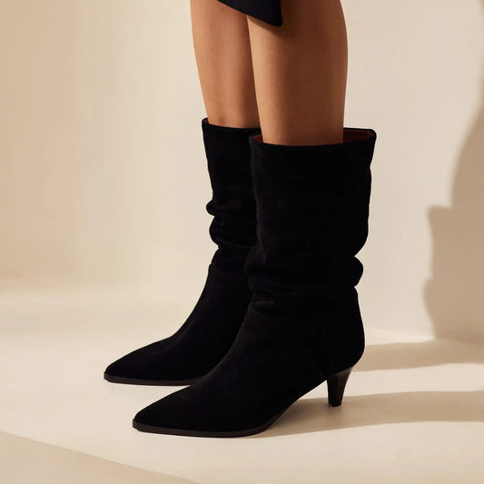 Vendôme Margot black suede boots - - Isabel Bernard