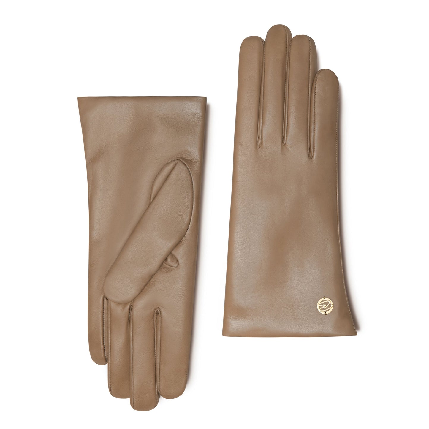 Honoré Eleanor taupe goatskin leather gloves - - Isabel Bernard