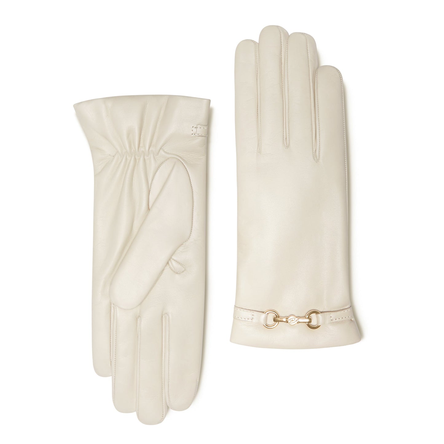 Honoré Marcelia cream goatskin leather gloves - - Isabel Bernard