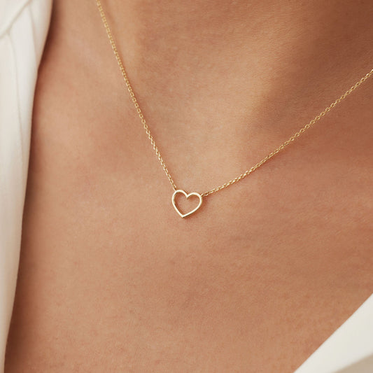 Belleville Amore 14 karat gold necklace with heart - - Isabel Bernard