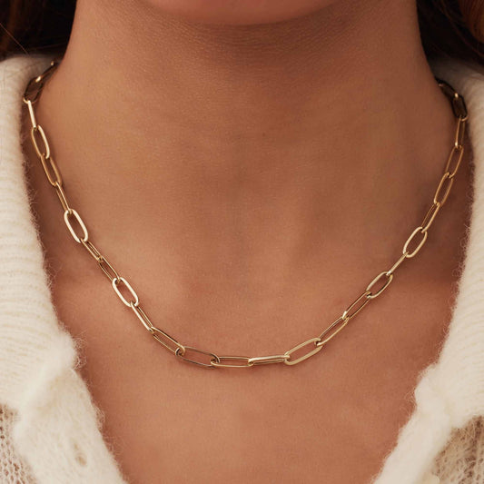 Aidee Odile 14 karat gold link necklace - - Isabel Bernard