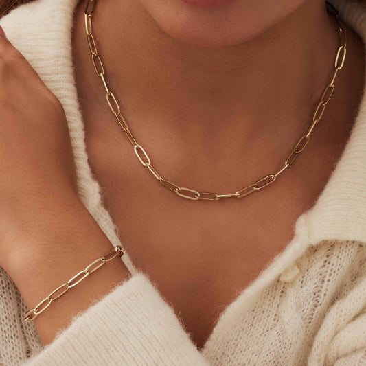 Cadeau d'Isabel 14 karat gold necklace and bracelet gift set - - Isabel Bernard