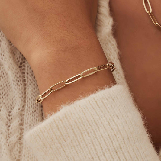 Aidee Odile 14 karat gold link bracelet - - Isabel Bernard