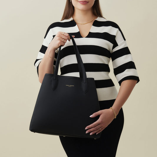 Honoré Francine black calfskin leather shopper - - Isabel Bernard