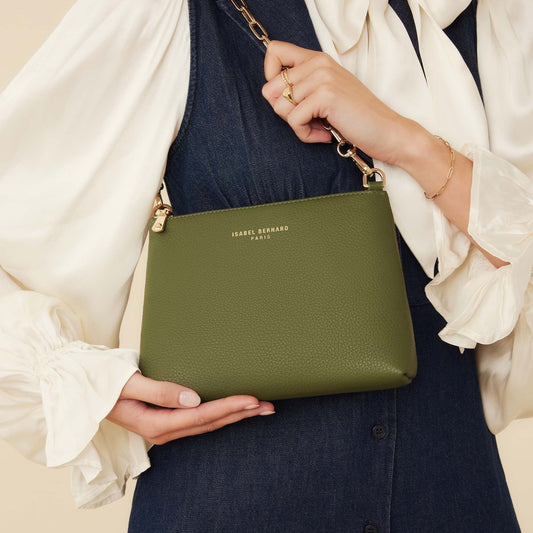 Honoré Misra green calfskin leather shoulder bag - - Isabel Bernard