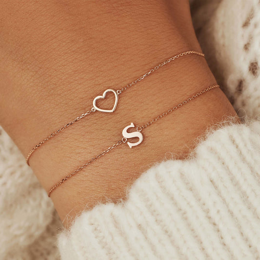 La Concorde Amore 14 karat rose gold bracelet with heart - - Isabel Bernard