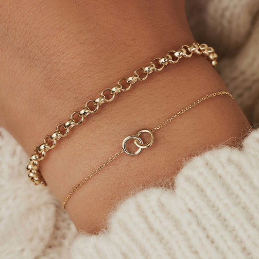 Aidee Pauline 14 karat gold bracelet with chains - - Isabel Bernard