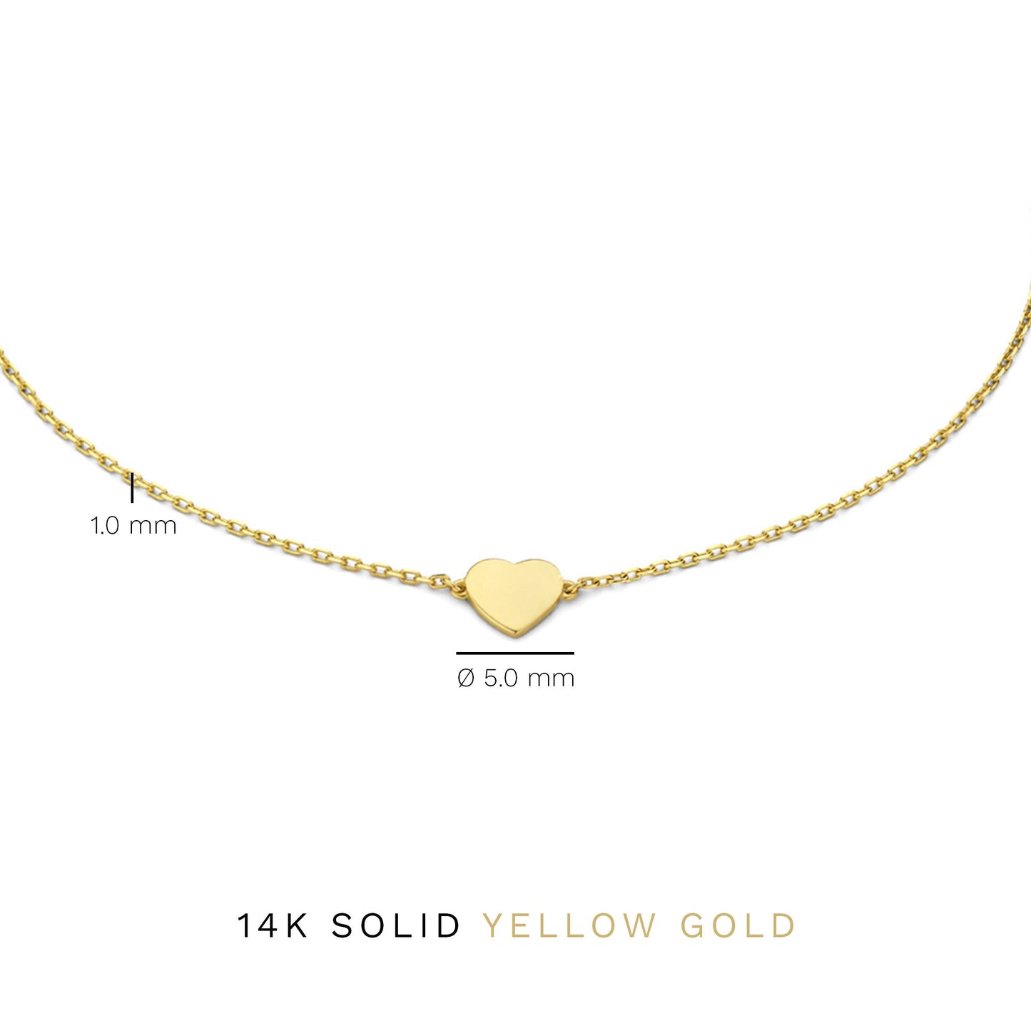 Belleville Amore 14 karat gold bracelet with heart - - Isabel Bernard