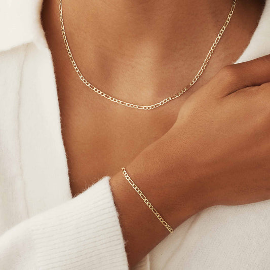 Cadeau d'Isabel 14 karat gold necklace and bracelet gift set - - Isabel Bernard