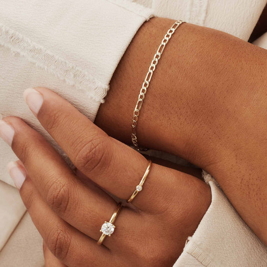 Rivoli Nina 14 karat gold bracelet with royal link - - Isabel Bernard