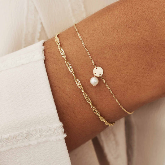Rivoli Lilou 14 karat gold bracelet with twist - - Isabel Bernard