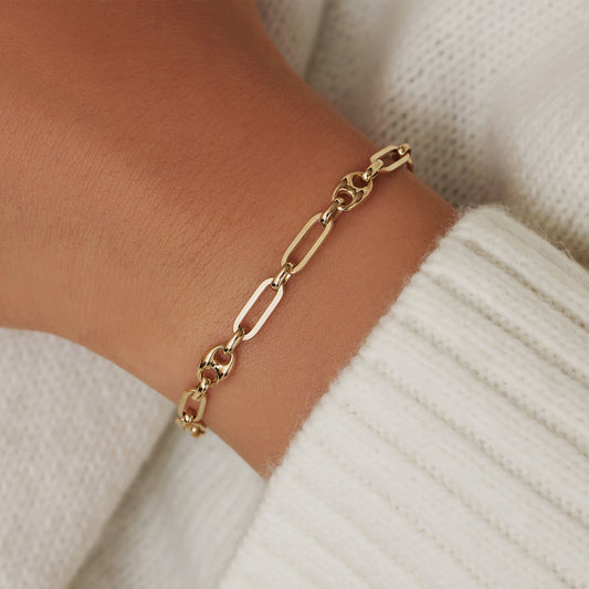 Aidee Demie 14 karat gold link bracelet - - Isabel Bernard