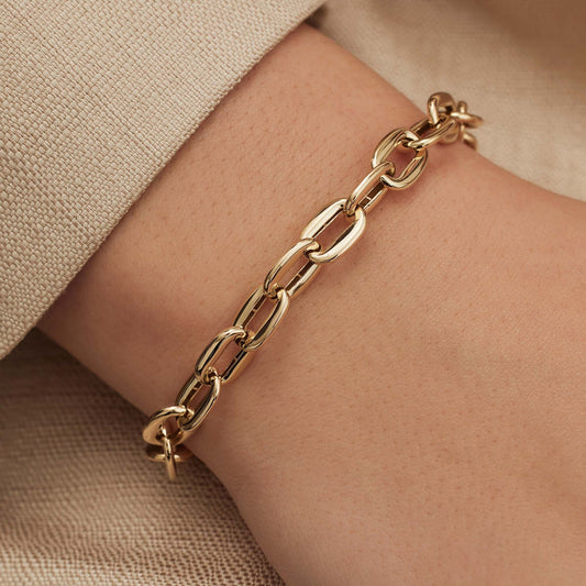 Aidee Ìrene 14 karat gold link bracelet with round chains - - Isabel Bernard