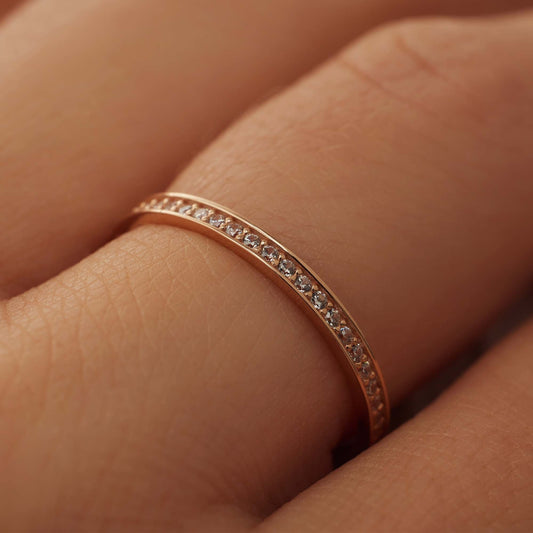 La Concorde Merle 14 karat rose gold ring with zirconia - - Isabel Bernard
