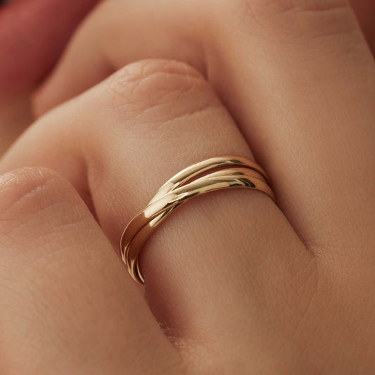 Rivoli Méline 14 karat gold trinity ring - - Isabel Bernard