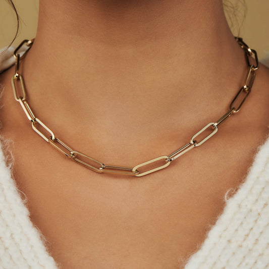 Aidee Odile 14 karat gold link necklace - - Isabel Bernard