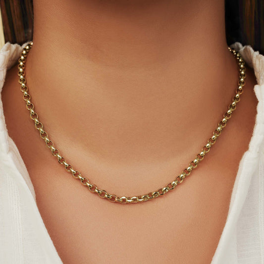 Aidee Pauline 14 karat gold necklace with chains - - Isabel Bernard