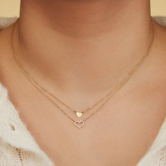 Belleville Amore 14 karat gold necklace with heart - - Isabel Bernard
