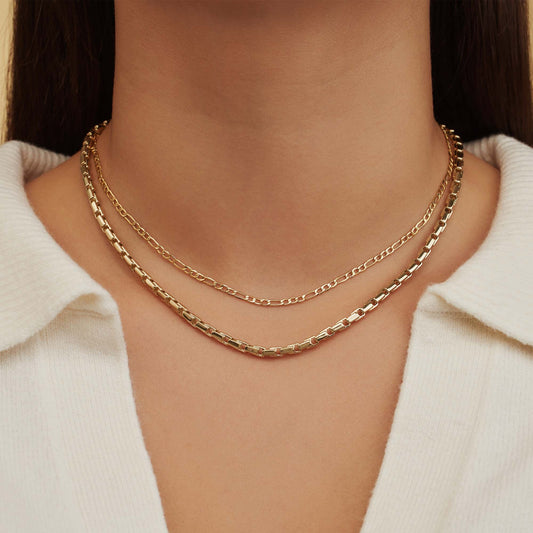 Aidee Gigi 14 karat gold necklace with chains - - Isabel Bernard