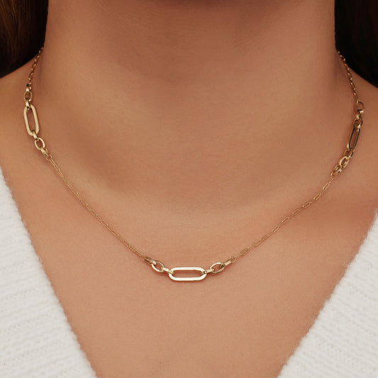 Aidee Amarante 14 karat gold necklace with chains - - Isabel Bernard