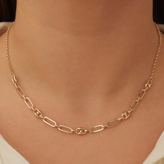 Aidee Demie 14 karat gold necklace with chains - - Isabel Bernard