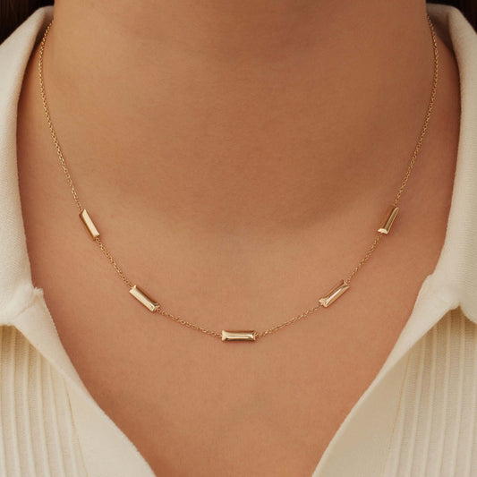 Monceau Dauphine 14 karat gold necklace - - Isabel Bernard