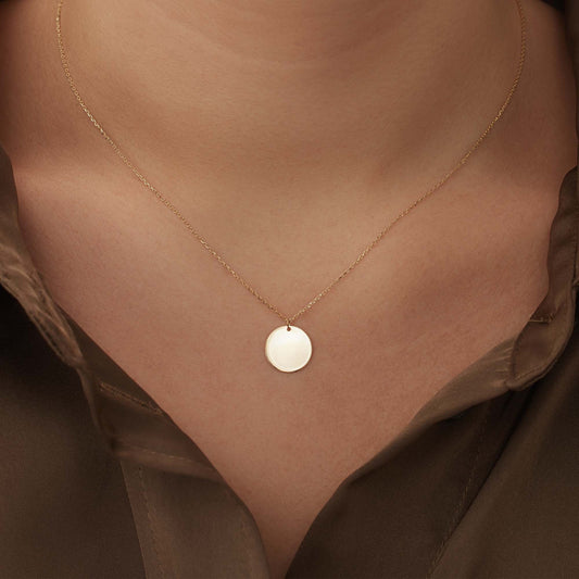 Le Marais Jeanne 14 karat gold necklace with coin - - Isabel Bernard