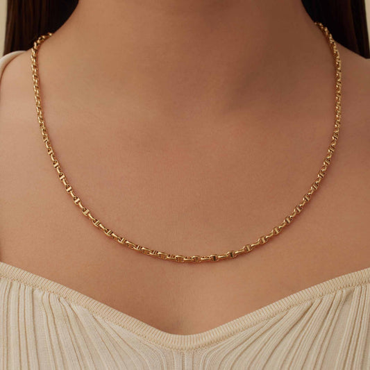 Aidee Adaline 14 karat gold link necklace - - Isabel Bernard