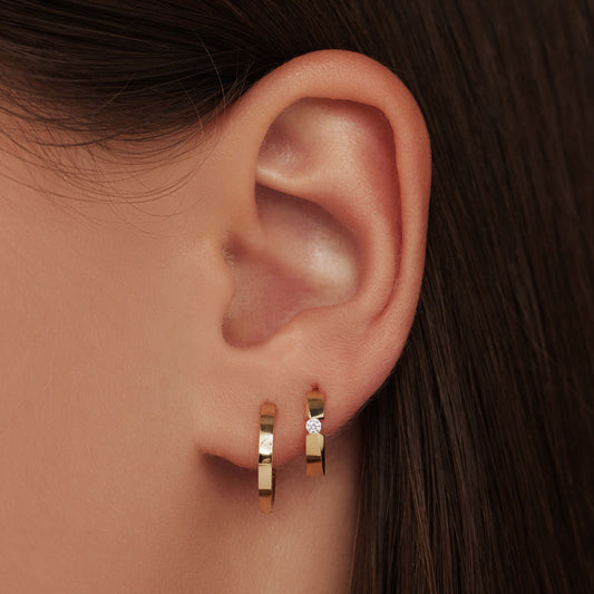 Rivoli Elise 14 karat gold hoop earrings - - Isabel Bernard
