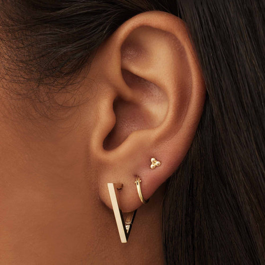 Monceau Jolie 14 karat gold triangle earrings - - Isabel Bernard
