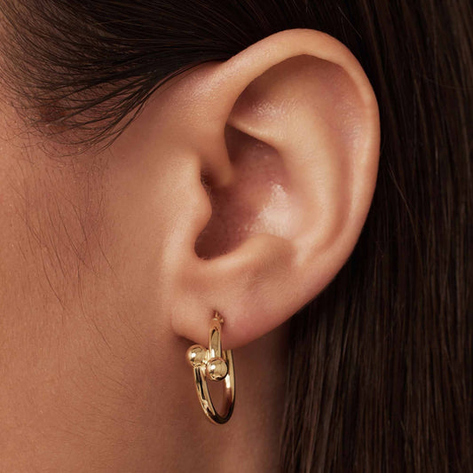 Monceau Mirell 14 karat gold hoop earrings (16.5 mm) - - Isabel Bernard