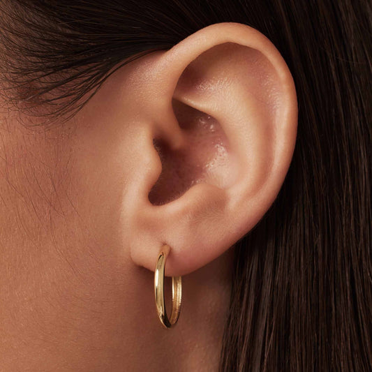 Rivoli Morgane 14 karat gold hoop earrings (15.5 mm) - - Isabel Bernard
