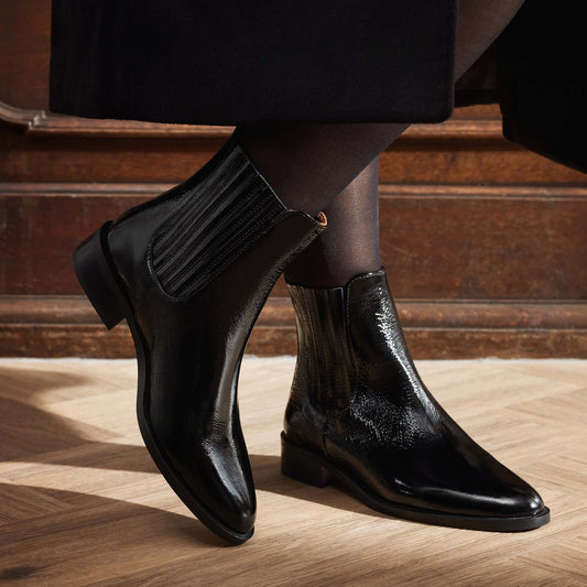 Vendôme Chey black patent leather calfskin leather chelsea boots - - Isabel Bernard