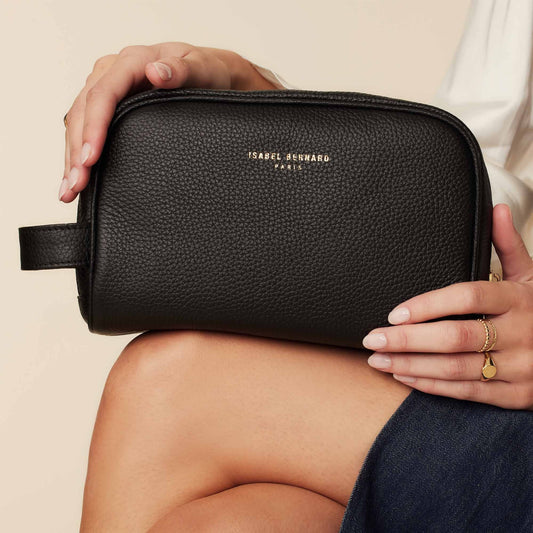 Honoré Blaize black calfskin leather toiletry bag - - Isabel Bernard