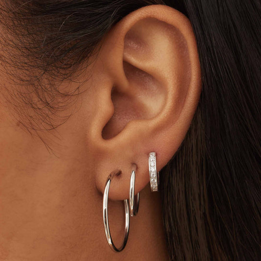 Cadeau d'Isabel 14 karat white gold earring set - - Isabel Bernard