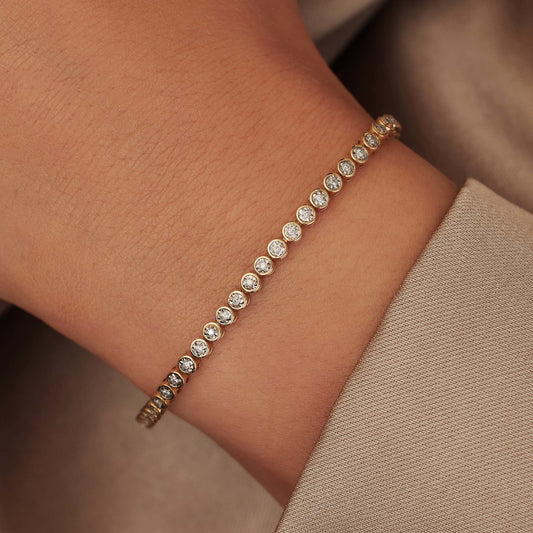 De la Paix Alfie 14 karat gold tennis bracelet with diamond 0.36 carat - - Isabel Bernard