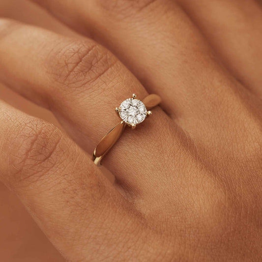De la Paix Hanaé 14 karat gold ring with diamond 0.14 carat - - Isabel Bernard