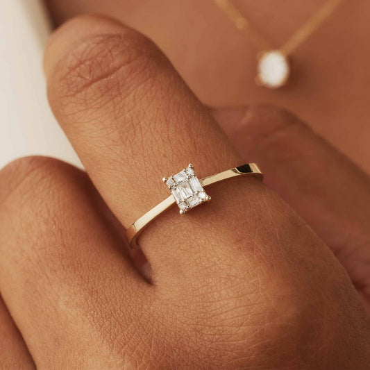 De la Paix Maxime 14 karat gold ring with diamond 0.10 carat - - Isabel Bernard