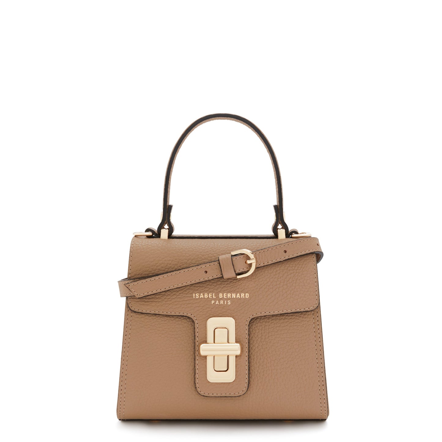 Femme Forte Simone Mini beige leather handbag calfskin leather -  - Isabel Bernard