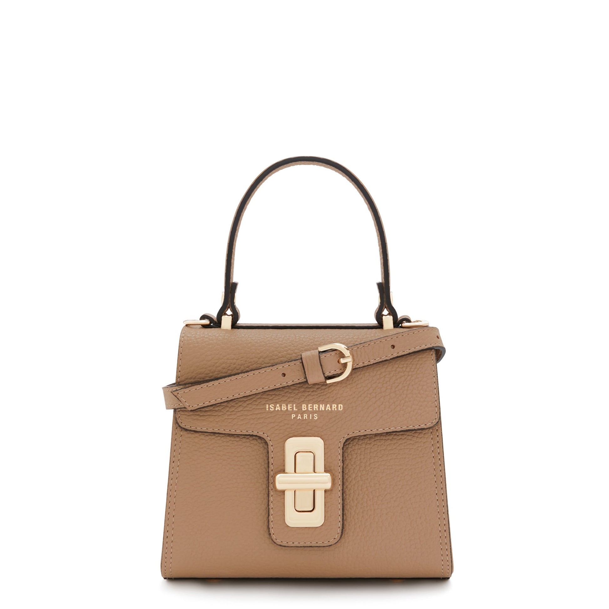 Femme Forte Simone Mini beige leather handbag calfskin leather -  - Isabel Bernard