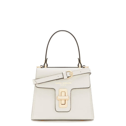 Femme Forte Simone Mini white leather handbag calfskin leather -  - Isabel Bernard