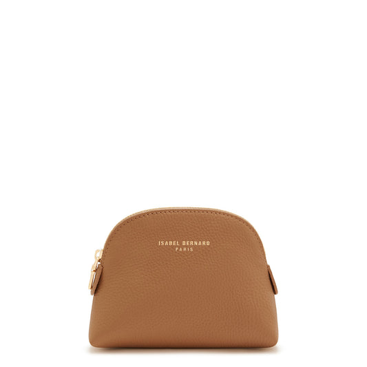Honoré Babette camel calfskin leather toiletry bag -  - Isabel Bernard