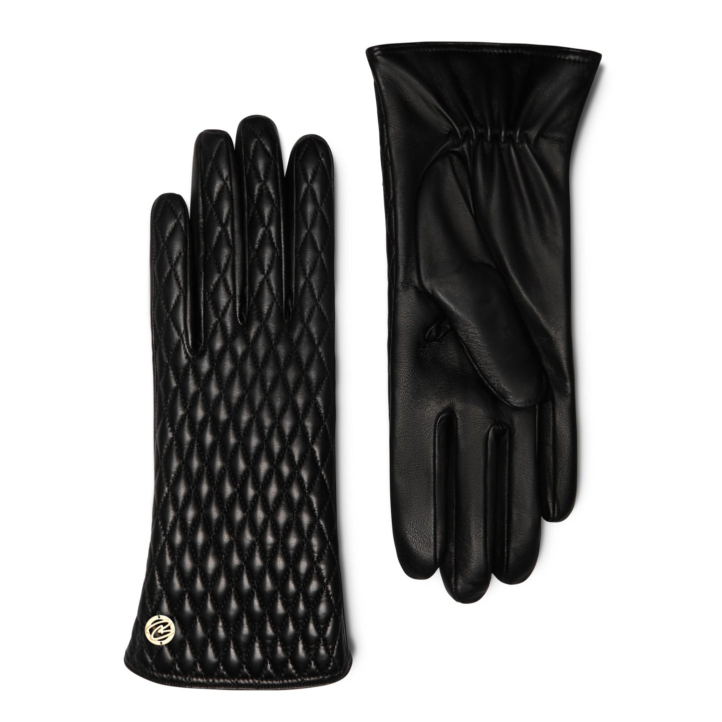 Honoré Rosette black goatskin leather gloves -  - Isabel Bernard