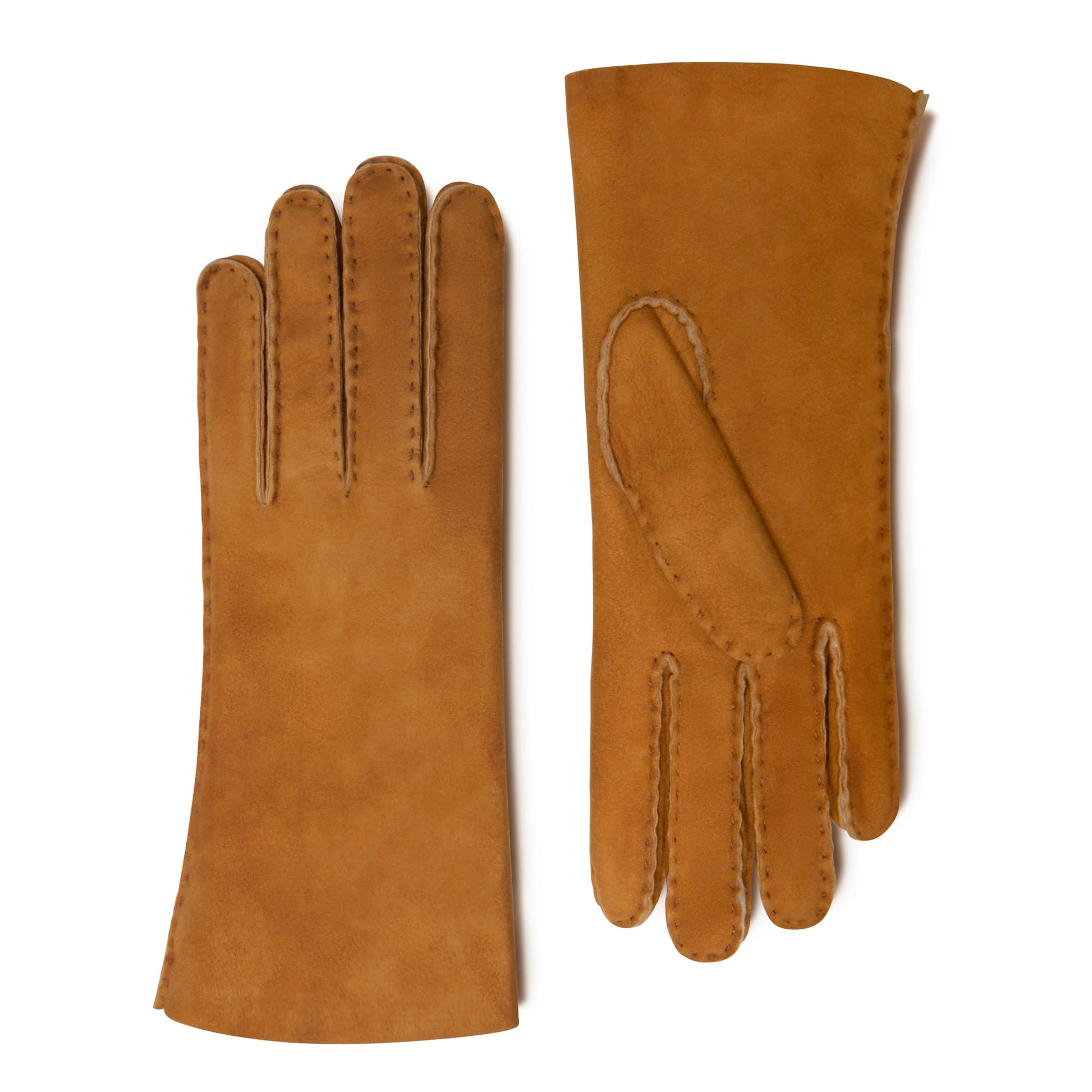 Honoré Zenia cognac lambskin gloves -  - Isabel Bernard