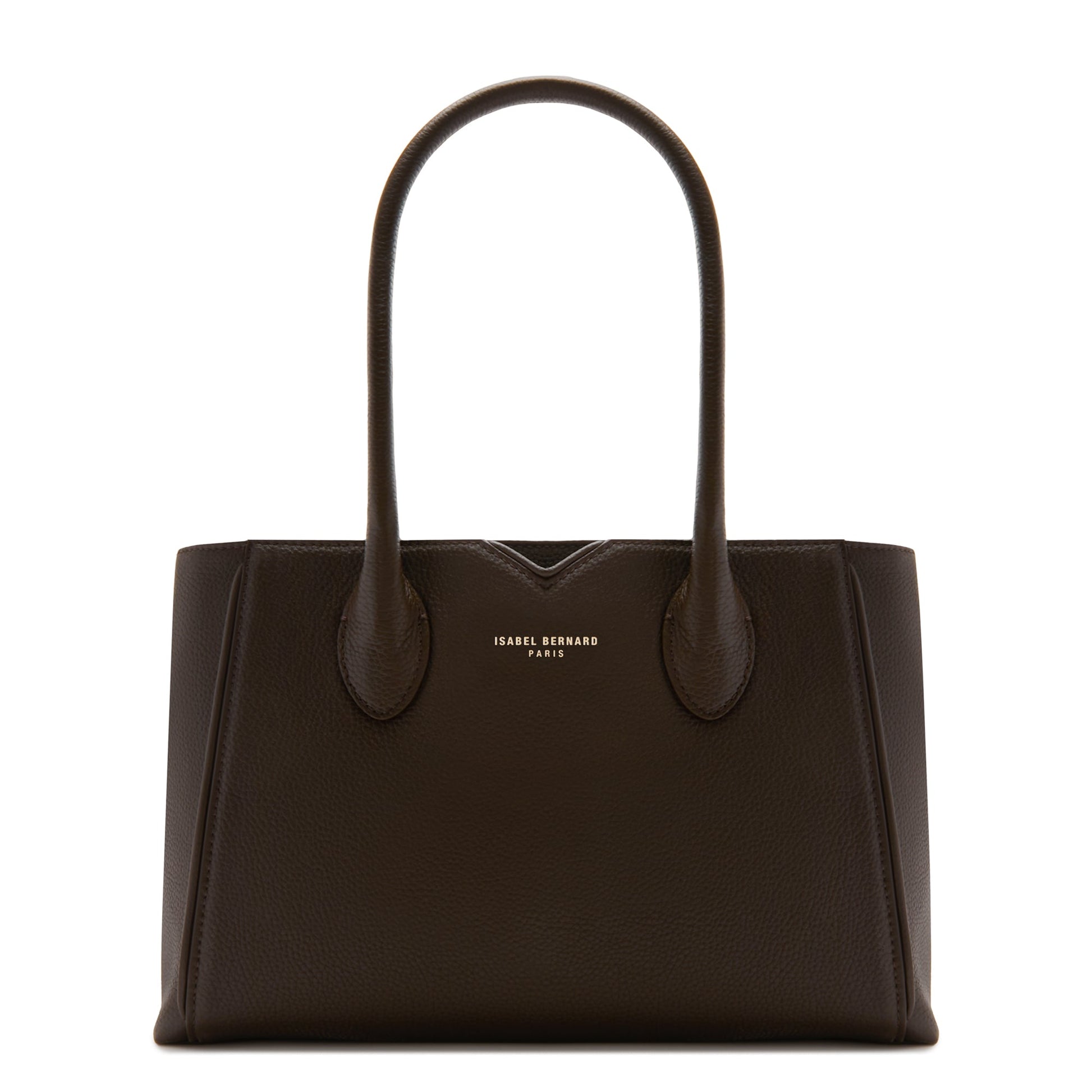 Honoré Cloe Midi brown calfskin leather handbag -  - Isabel Bernard