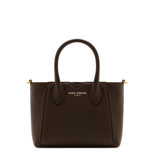 Honoré Cloe Mini brown calfskin leather handbag -  - Isabel Bernard