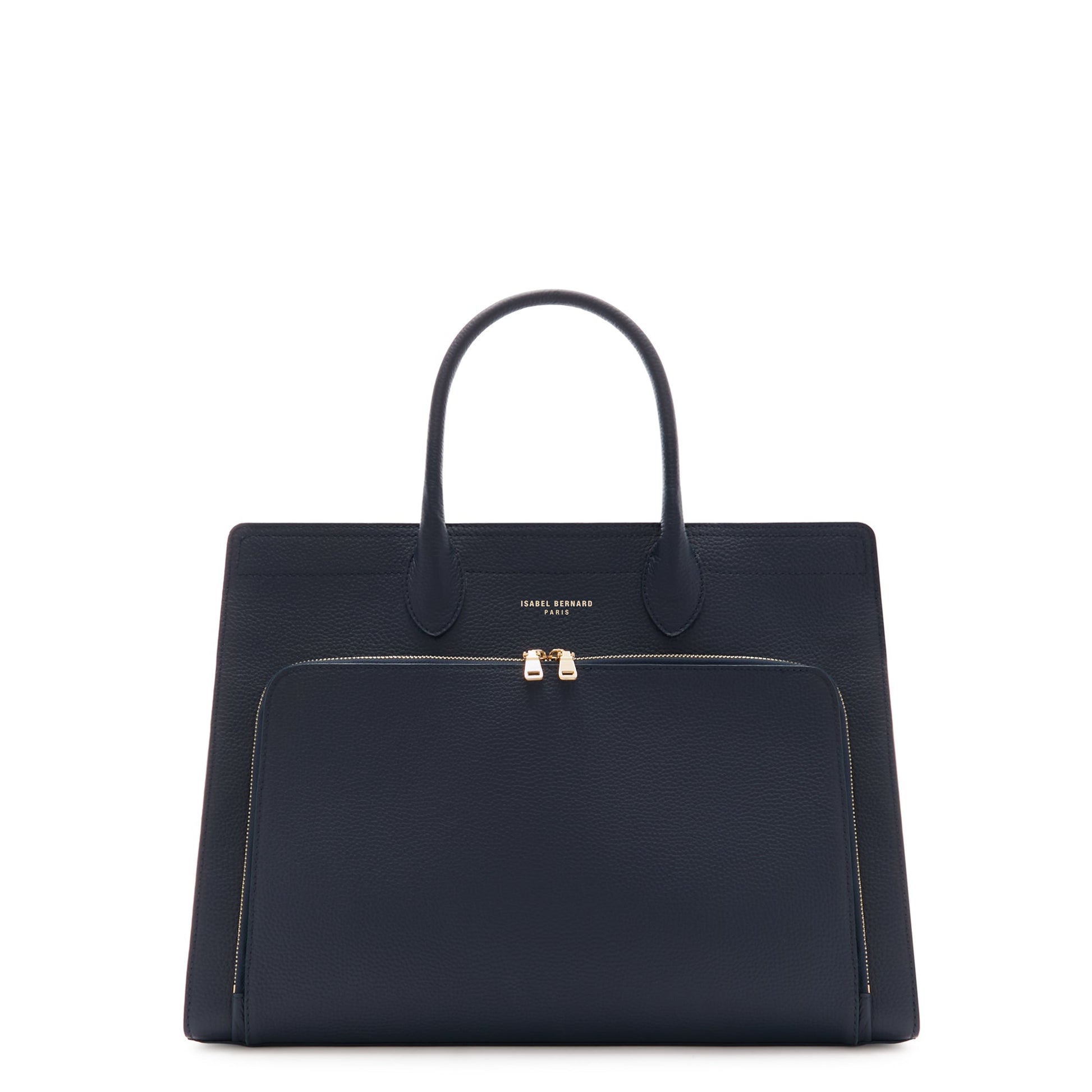 Honoré Nadine blue calfskin leather handbag with laptop compartment -  - Isabel Bernard