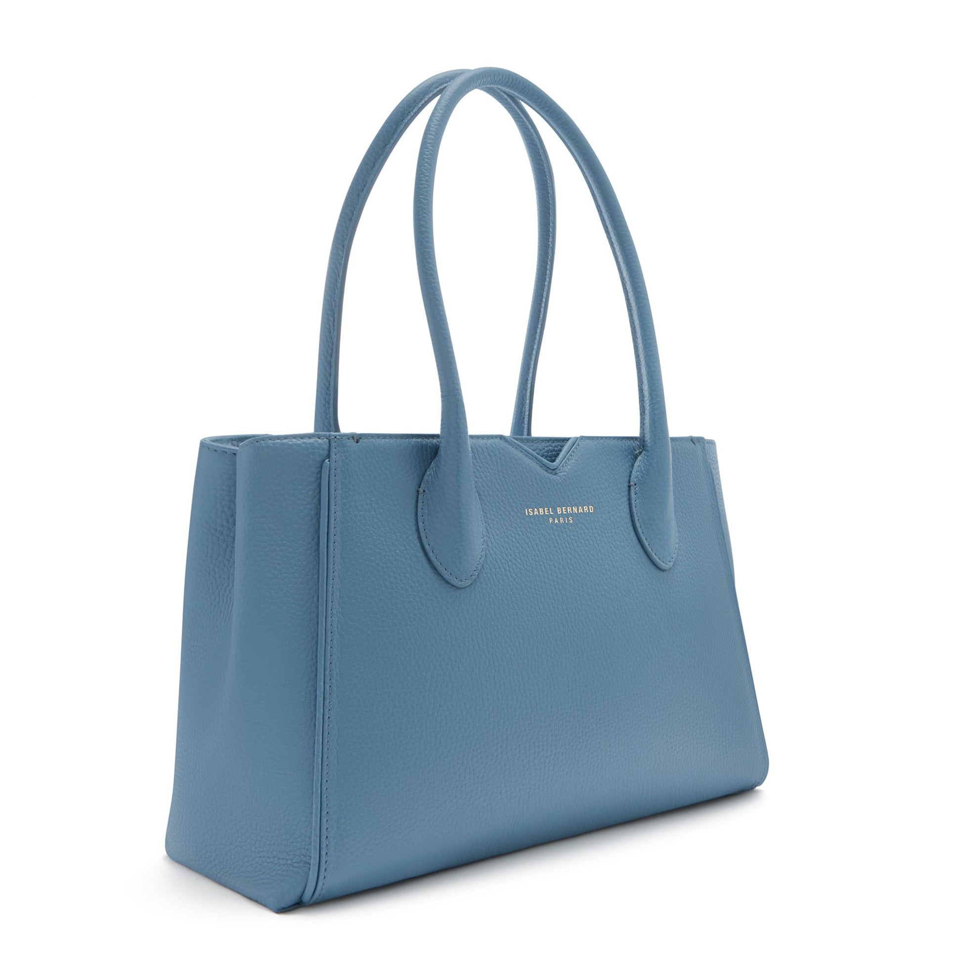 Honoré Cloe Midi blue calfskin leather handbag -  - Isabel Bernard