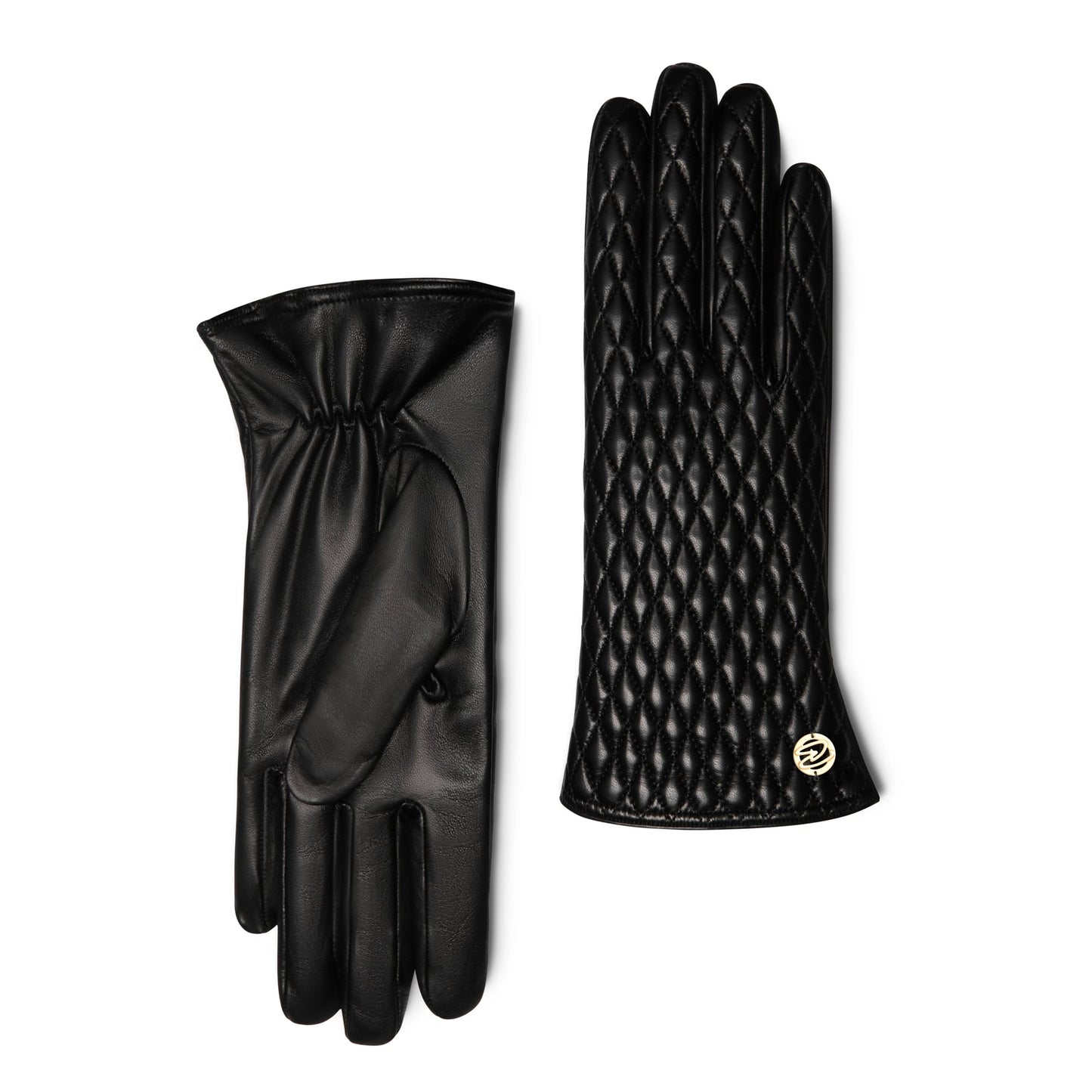 Honoré Rosette black goatskin leather gloves -  - Isabel Bernard