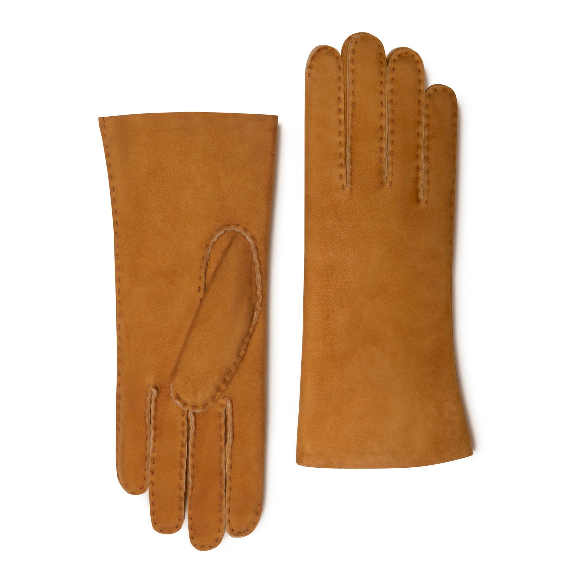Honoré Zenia cognac lambskin gloves -  - Isabel Bernard